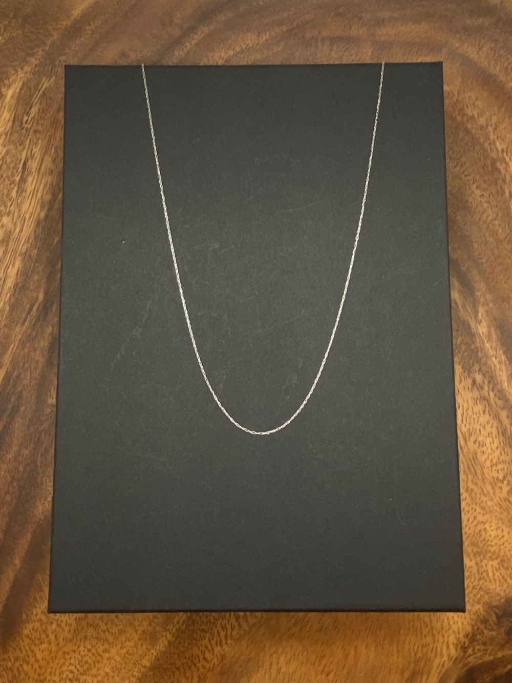 10K White Gold Singapore Chain Necklace 18” Dainty Solid Gold JCM
